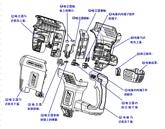 無塵電錘